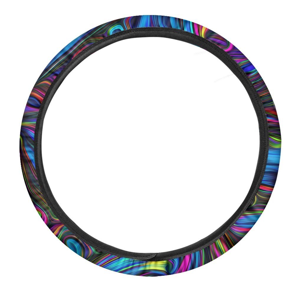 Abstract Psychedelic Steering Wheel Cover-grizzshop