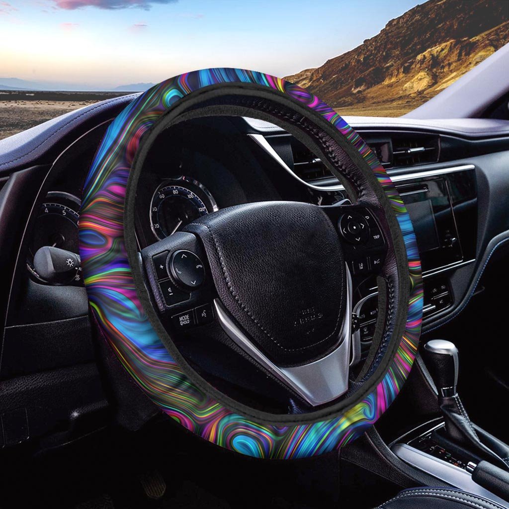 Abstract Psychedelic Steering Wheel Cover-grizzshop