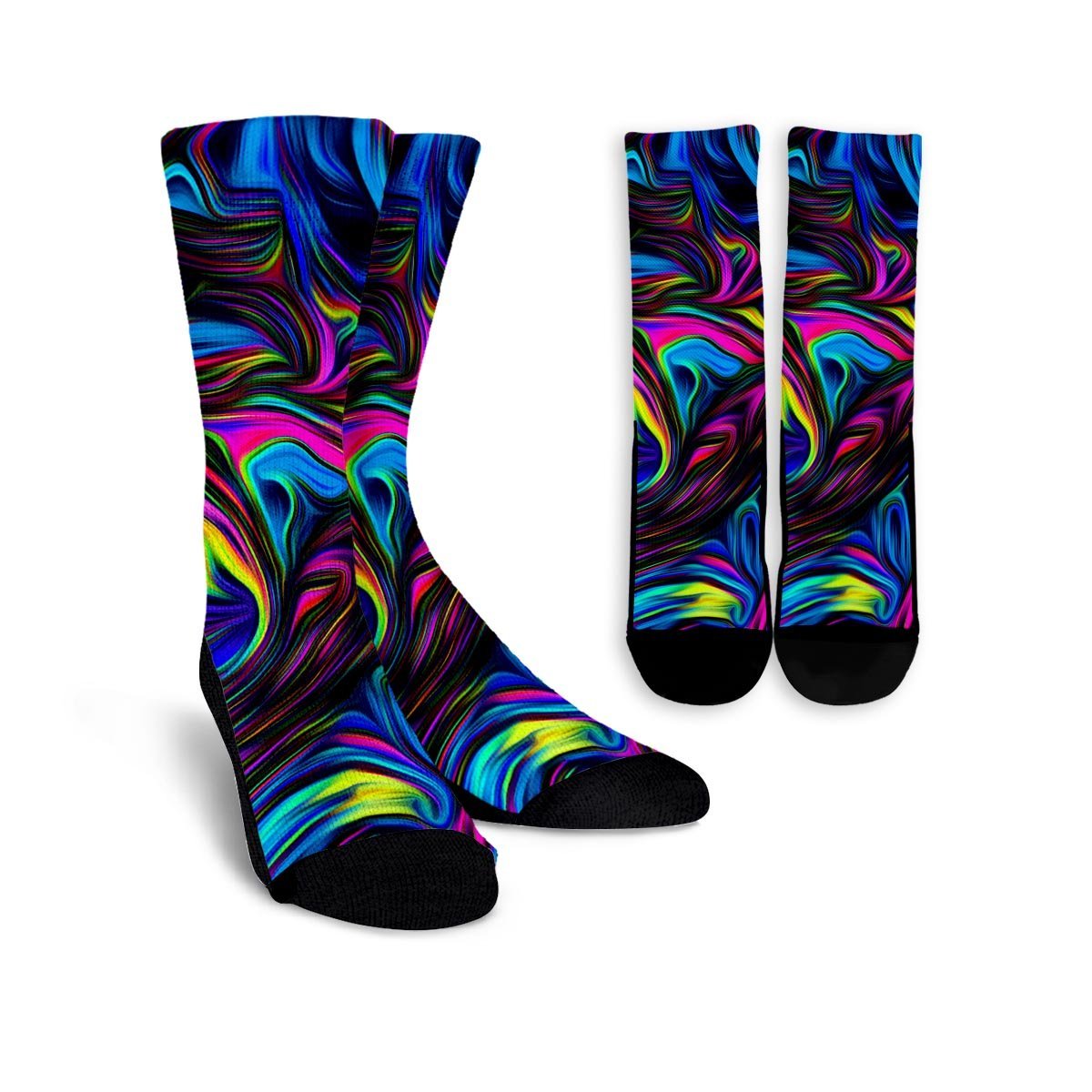 Abstract Psychedelic Unisex Socks-grizzshop