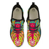 Abstract Psychedelic Women Print Black Athletic Shoes-grizzshop