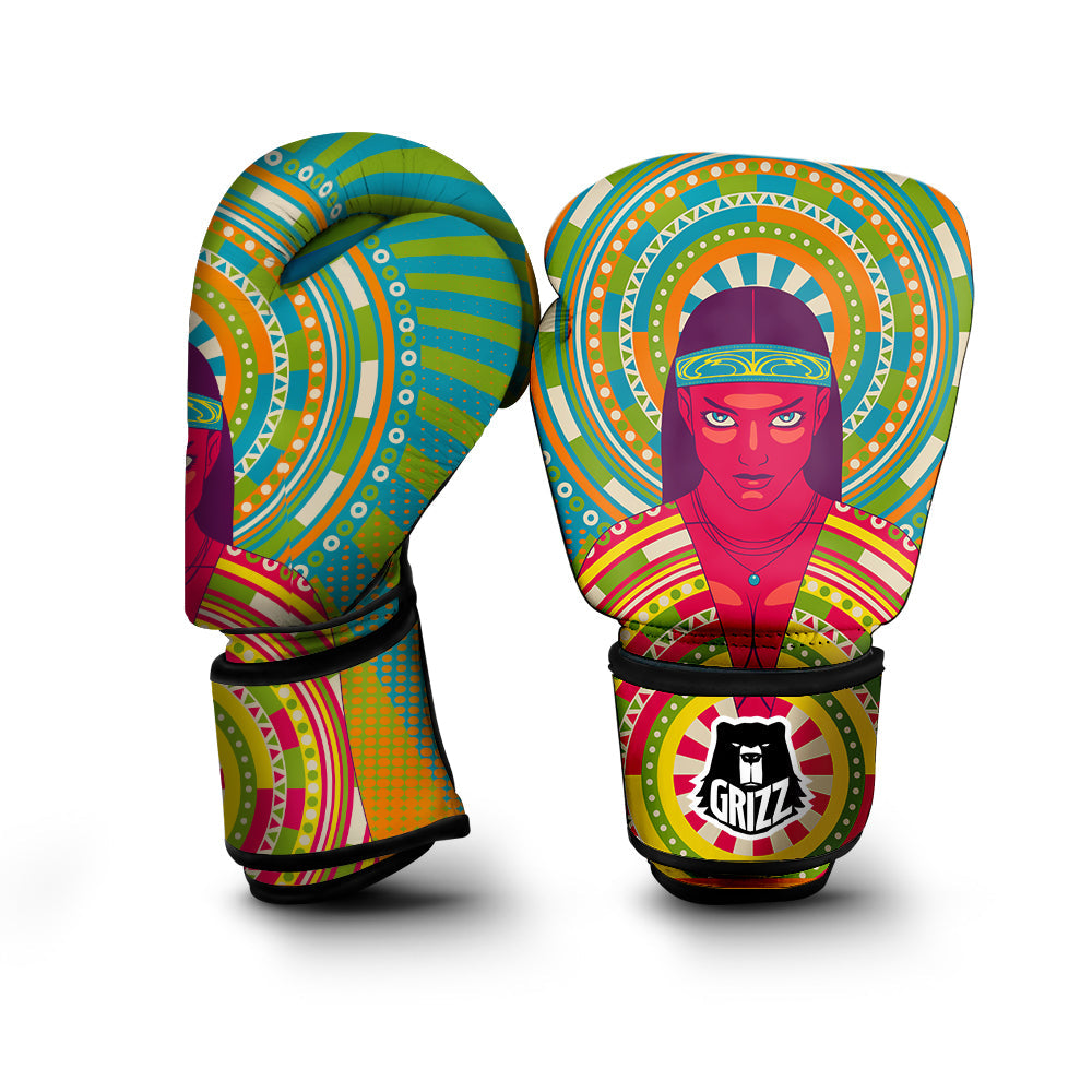 Abstract Psychedelic Women Print Boxing Gloves-grizzshop