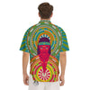 Abstract Psychedelic Women Print Men's Short Sleeve Shirts-grizzshop