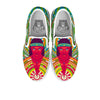 Abstract Psychedelic Women Print White Slip On Shoes-grizzshop