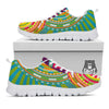 Abstract Psychedelic Women Print White Sneaker-grizzshop