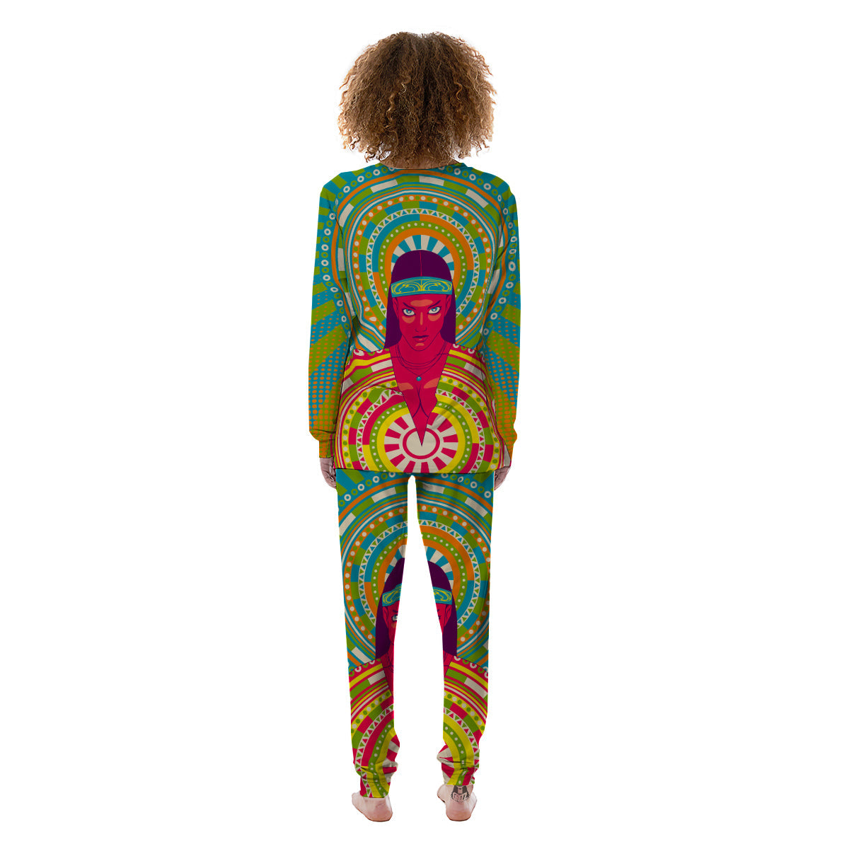 Abstract Psychedelic Women Print Women's Pajamas-grizzshop