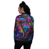 Abstract Psychedelic Women's Bomber Jacket-grizzshop