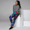 Abstract Psychedelic Women's Joggers-grizzshop