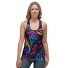 Abstract Psychedelic Women's Racerback Tank Top-grizzshop