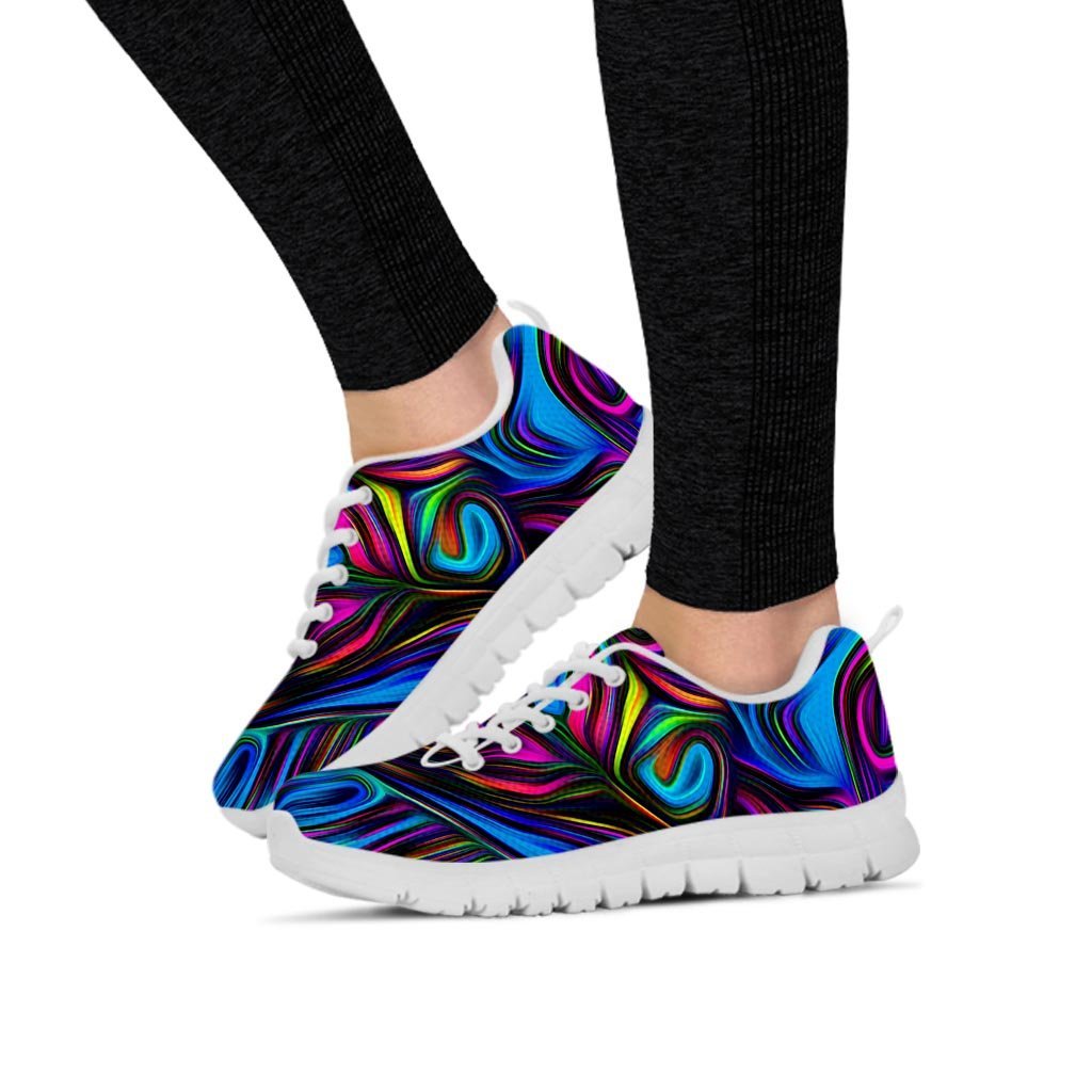 Abstract Psychedelic Women's Sneakers-grizzshop