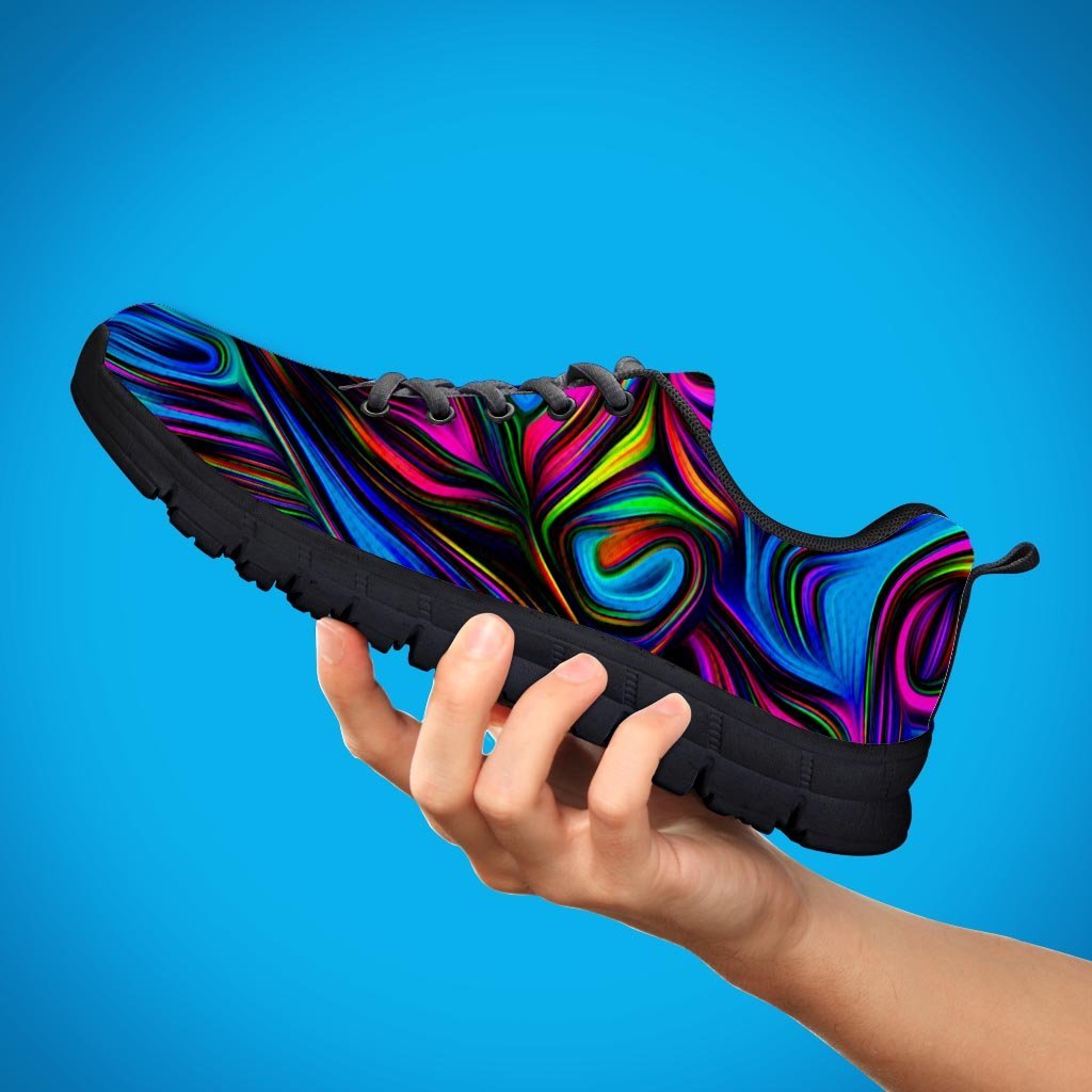 Abstract Psychedelic Women's Sneakers-grizzshop