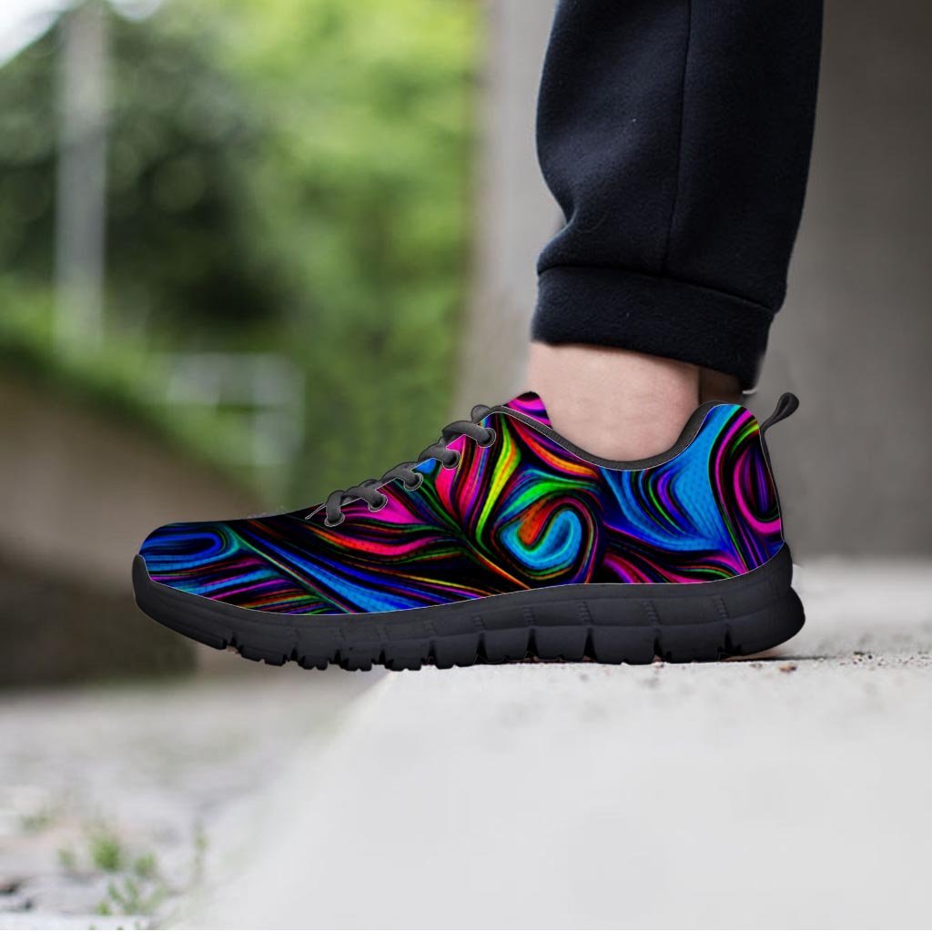 Abstract Psychedelic Women's Sneakers-grizzshop