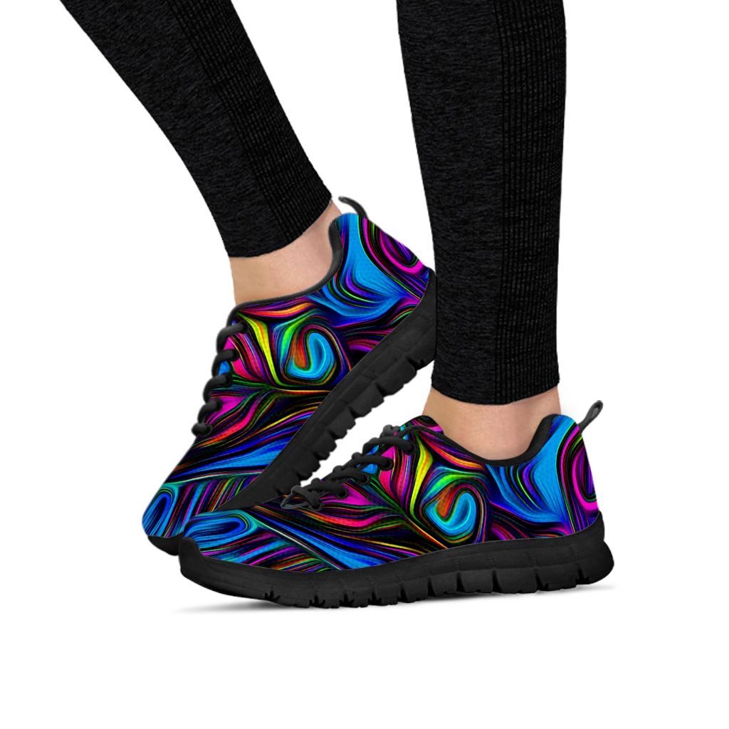 Abstract Psychedelic Women's Sneakers-grizzshop