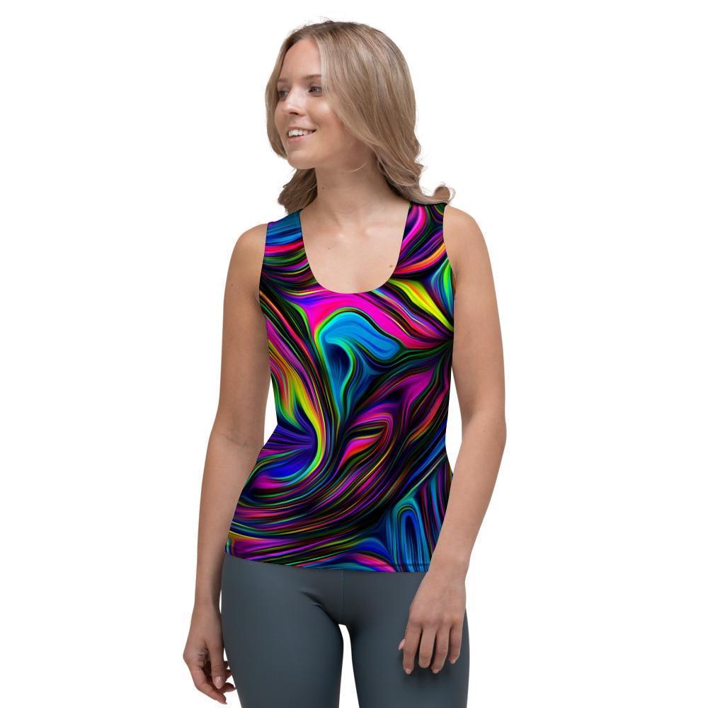 Abstract Psychedelic Women's Tank Top-grizzshop