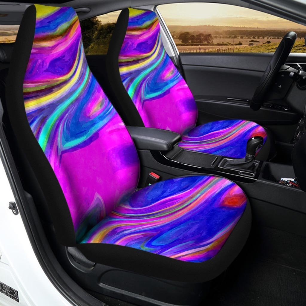 Abstract Purple Car Seat Covers-grizzshop