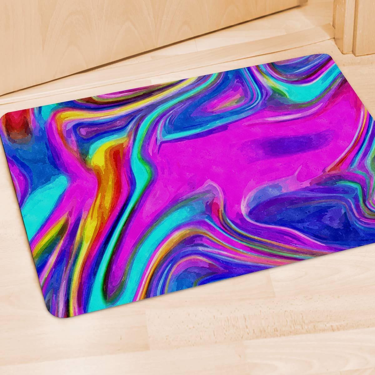 Abstract Purple Door Mat-grizzshop