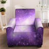 Abstract Purple Galaxy Space Armchair Cover-grizzshop