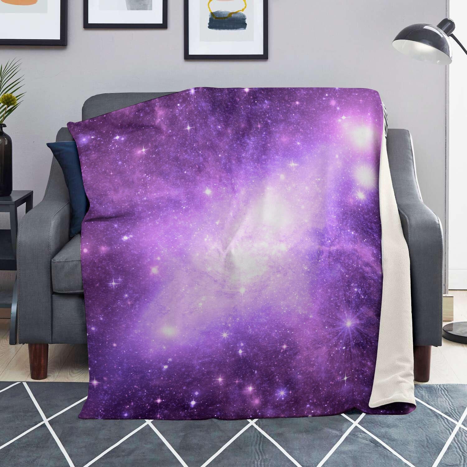 Abstract Purple Galaxy Space Blanket-grizzshop