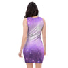 Abstract Purple Galaxy Space Bodycon Dress-grizzshop