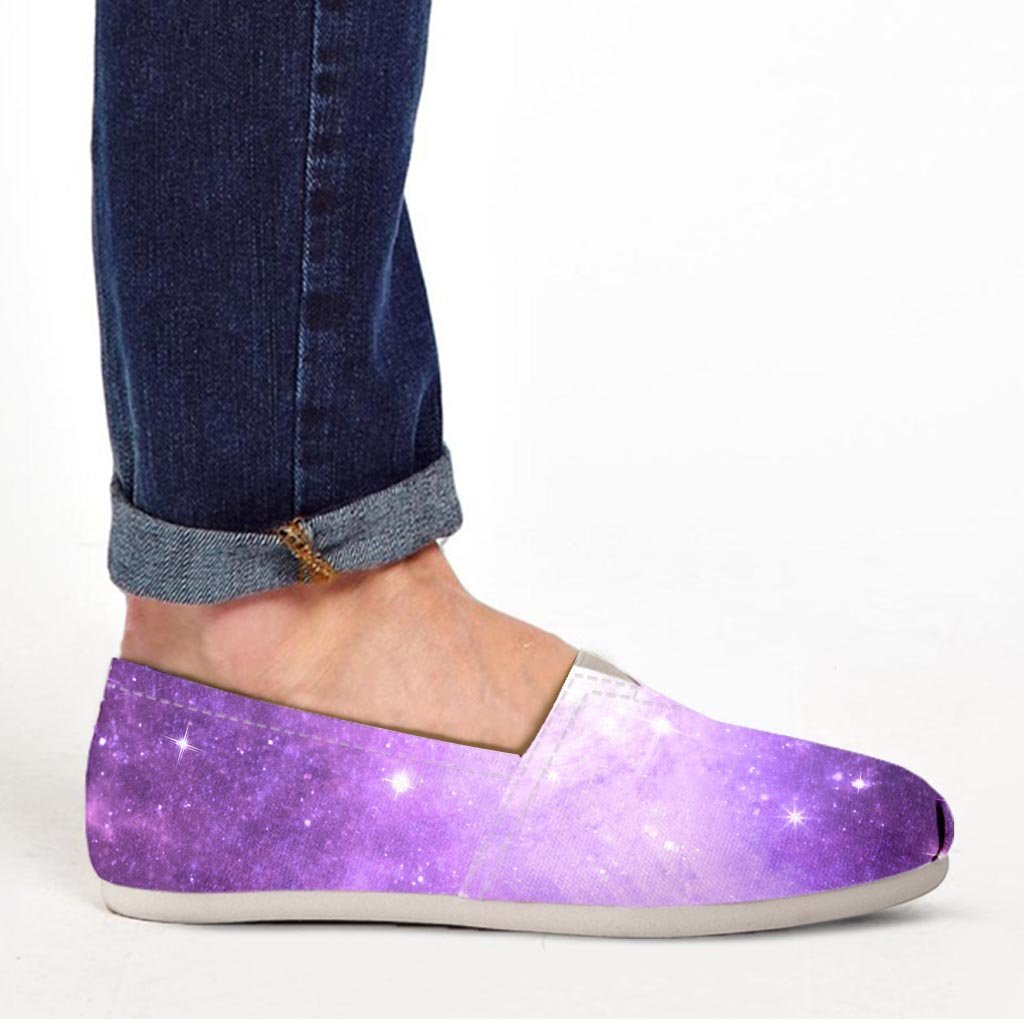 Abstract Purple Galaxy Space Canvas Shoes-grizzshop