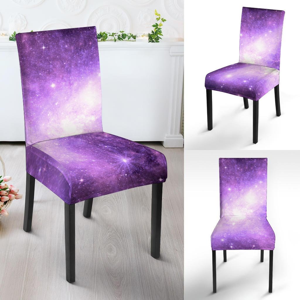 Abstract Purple Galaxy Space Chair Cover-grizzshop