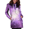 Abstract Purple Galaxy Space Hoodie Dress-grizzshop