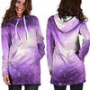 Abstract Purple Galaxy Space Hoodie Dress-grizzshop