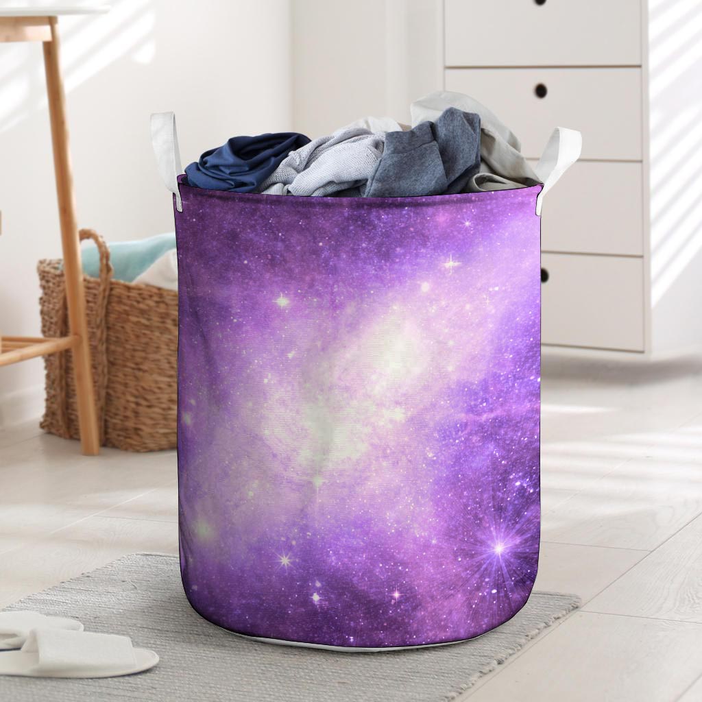 Abstract Purple Galaxy Space Laundry Basket-grizzshop