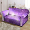 Abstract Purple Galaxy Space Loveseat Cover-grizzshop