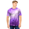 Abstract Purple Galaxy Space Men T Shirt-grizzshop