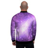 Abstract Purple Galaxy Space Men's Bomber Jacket-grizzshop