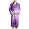 Abstract Purple Galaxy Space Men's Robe-grizzshop