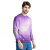 Abstract Purple Galaxy Space Men's Sweatshirt-grizzshop