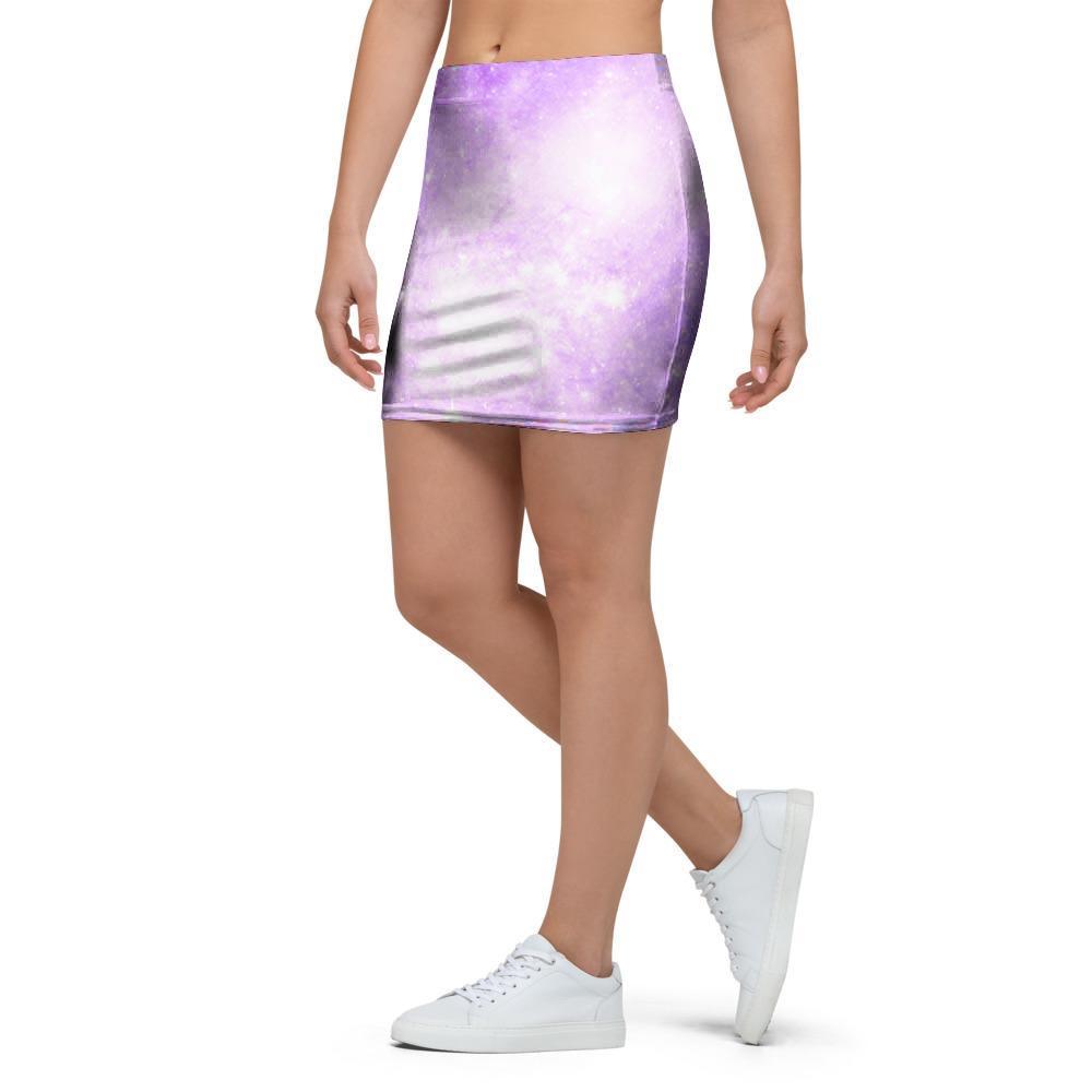 Abstract Purple Galaxy Space Mini Skirt-grizzshop