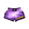 Abstract Purple Galaxy Space Muay Thai Boxing Shorts-grizzshop
