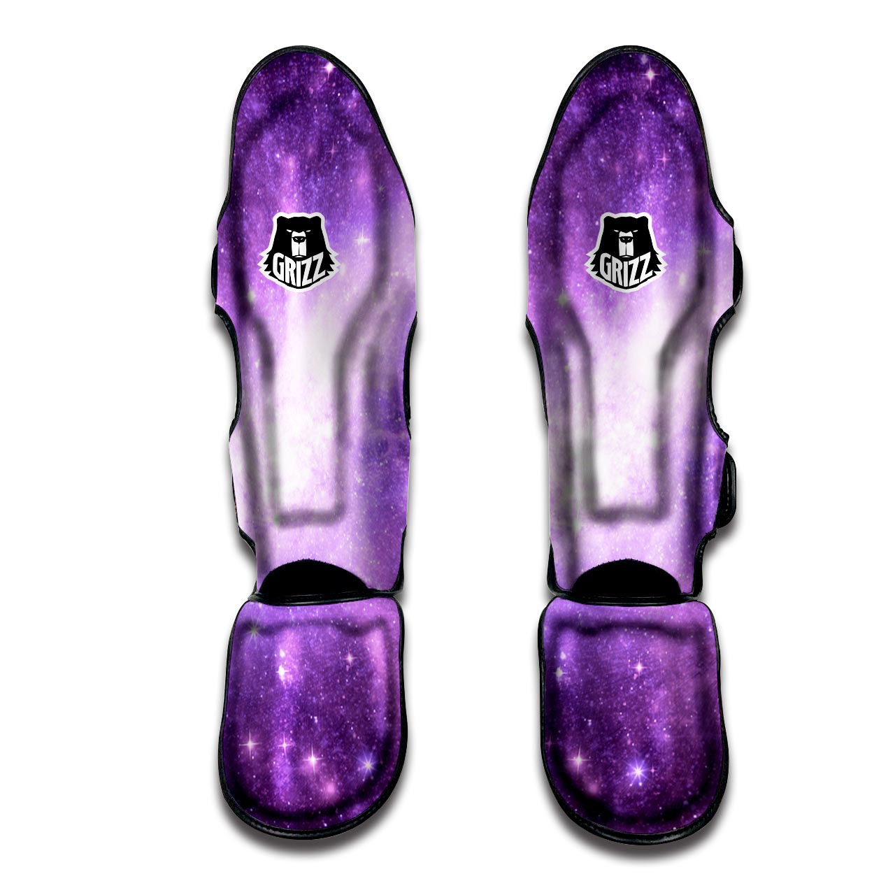 Abstract Purple Galaxy Space Muay Thai Shin Guard-grizzshop