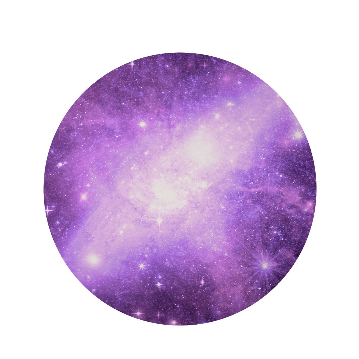 Abstract Purple Galaxy Space Round Rug-grizzshop