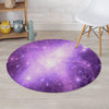 Abstract Purple Galaxy Space Round Rug-grizzshop