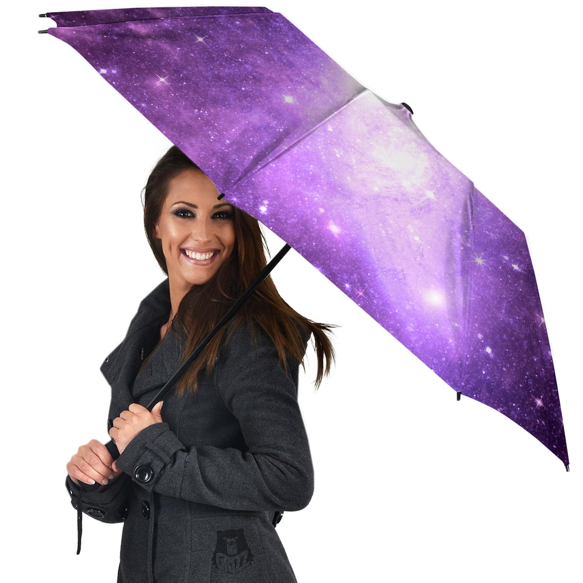 Abstract Purple Galaxy Space Umbrella-grizzshop