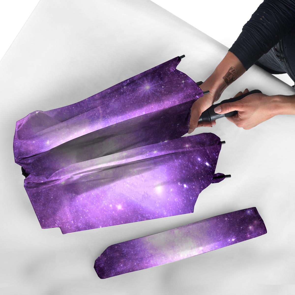 Abstract Purple Galaxy Space Umbrella-grizzshop