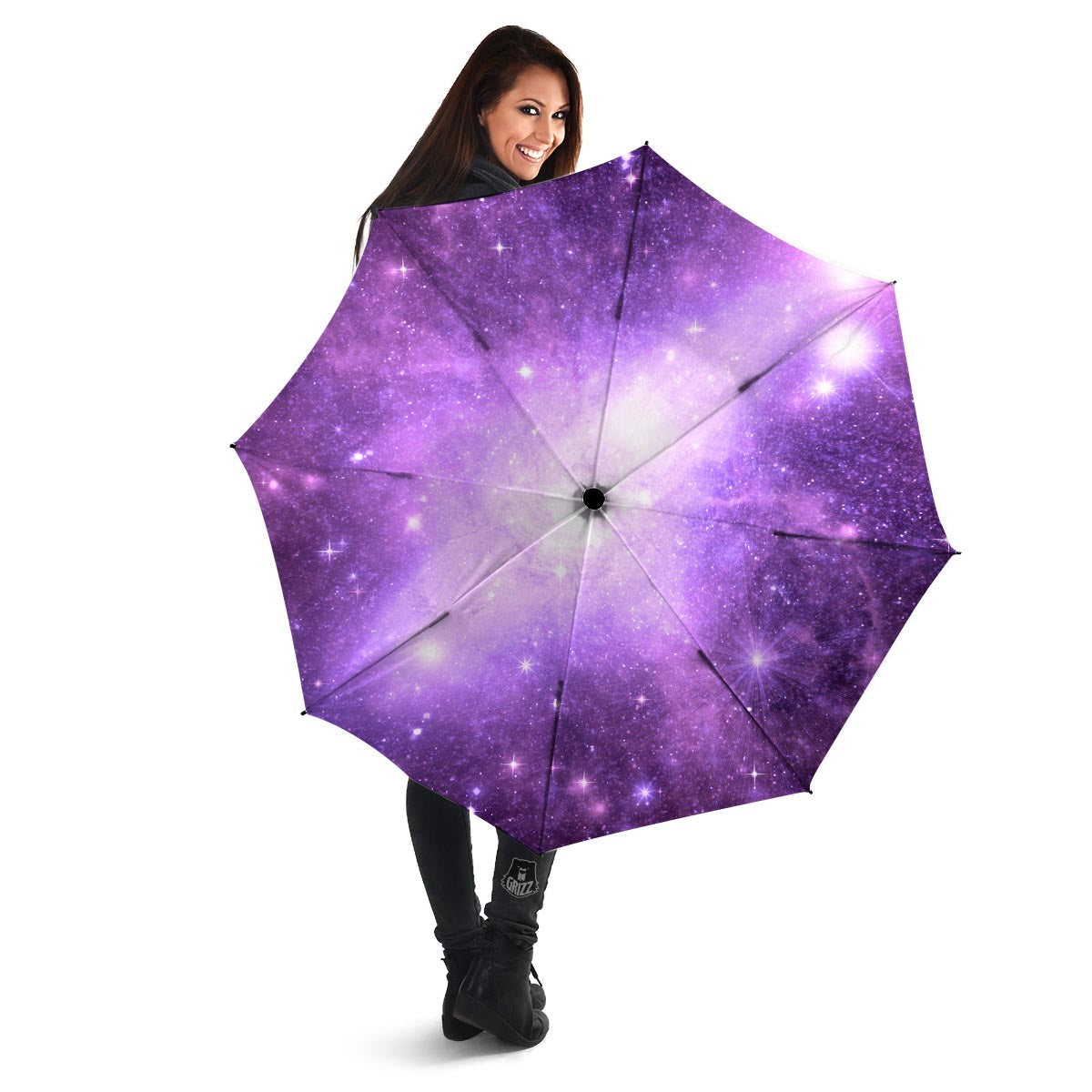 Abstract Purple Galaxy Space Umbrella-grizzshop