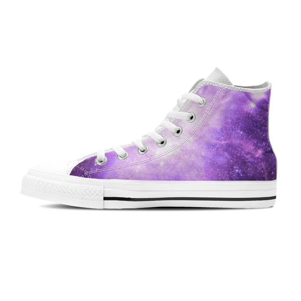 Abstract Purple Galaxy Space Women's High Top Shoes-grizzshop