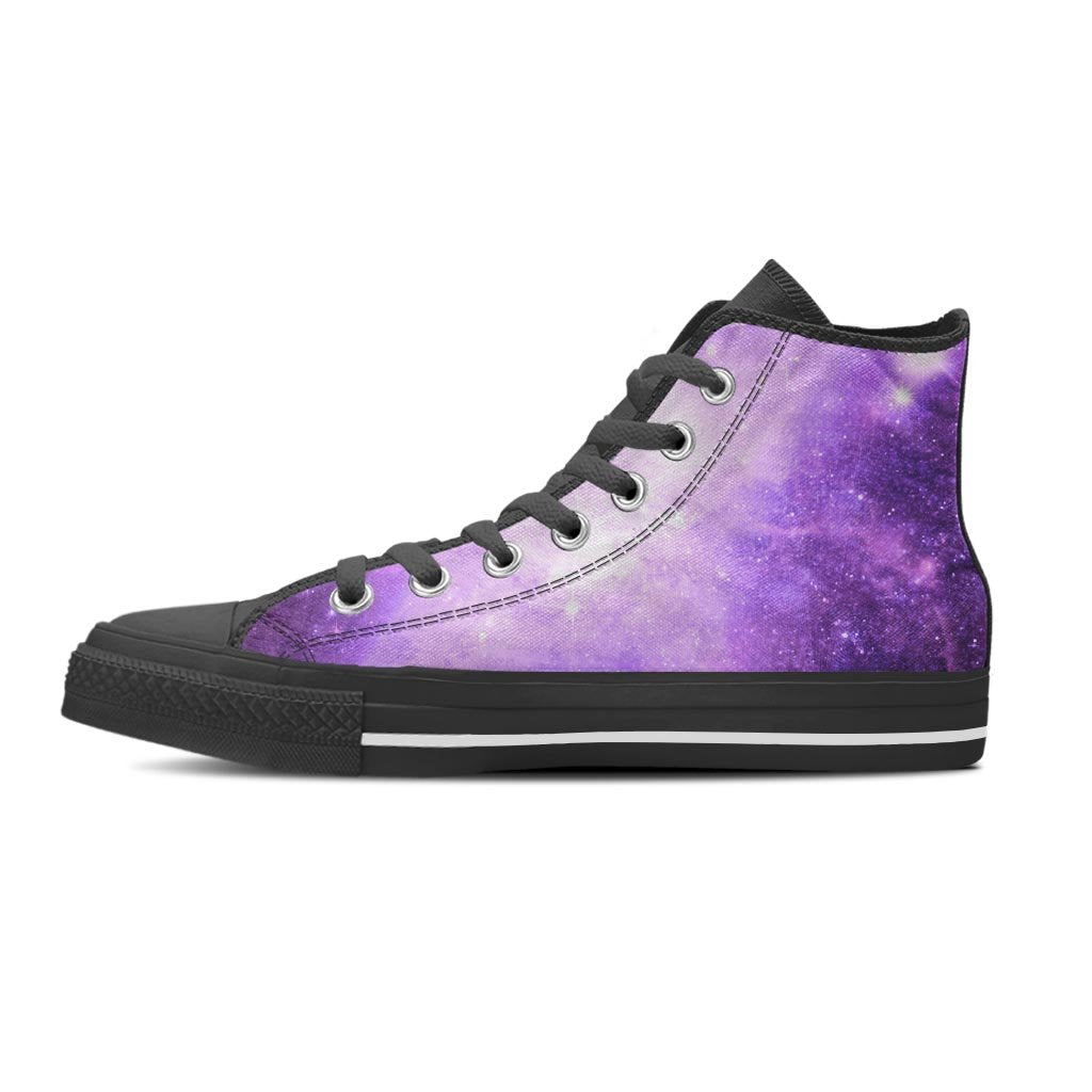 Abstract Purple Galaxy Space Women's High Top Shoes-grizzshop
