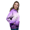 Abstract Purple Galaxy Space Women's Hoodie-grizzshop