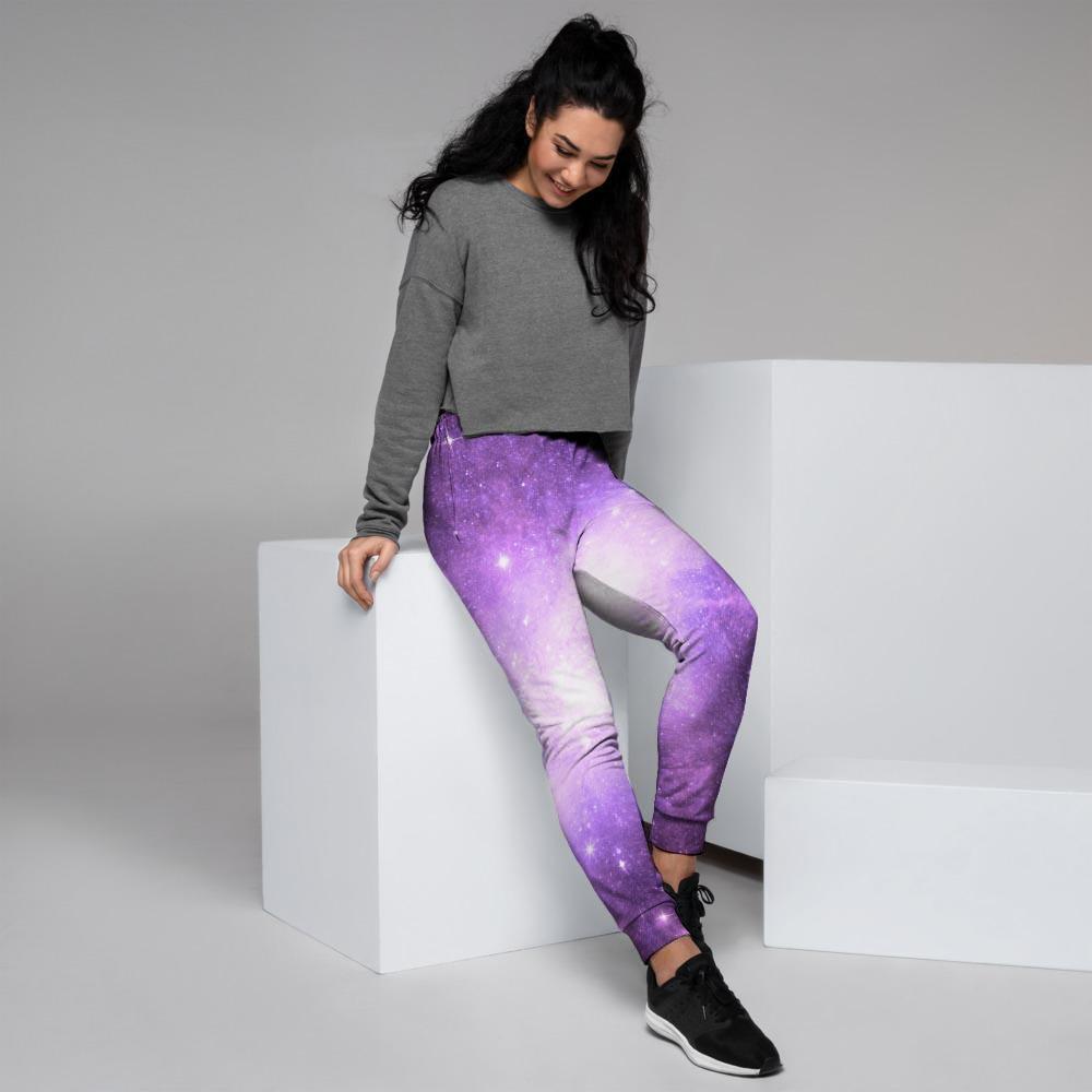 Abstract Purple Galaxy Space Women's Joggers-grizzshop