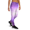 Abstract Purple Galaxy Space Women's Joggers-grizzshop