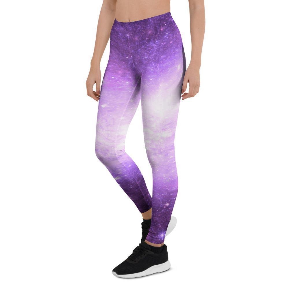 Abstract Purple Galaxy Space Women's Leggings-grizzshop