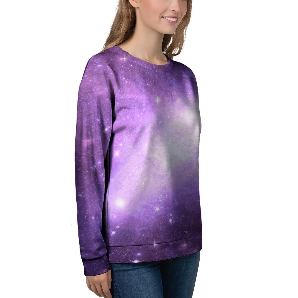 Abstract Purple Galaxy Space Women's Sweatshirt-grizzshop