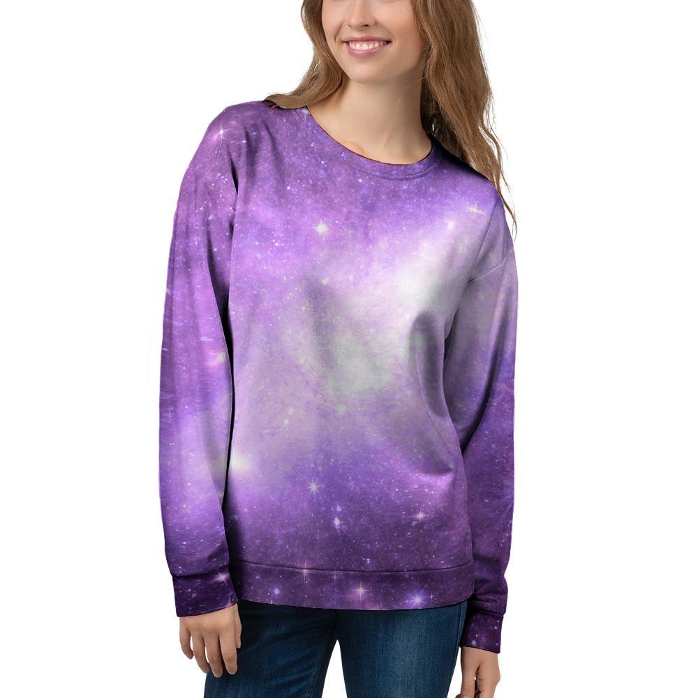 Abstract Purple Galaxy Space Women's Sweatshirt-grizzshop