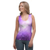 Abstract Purple Galaxy Space Women's Tank Top-grizzshop