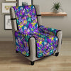 Abstract Purple Graffiti Print Pattern Armchair Protector-grizzshop